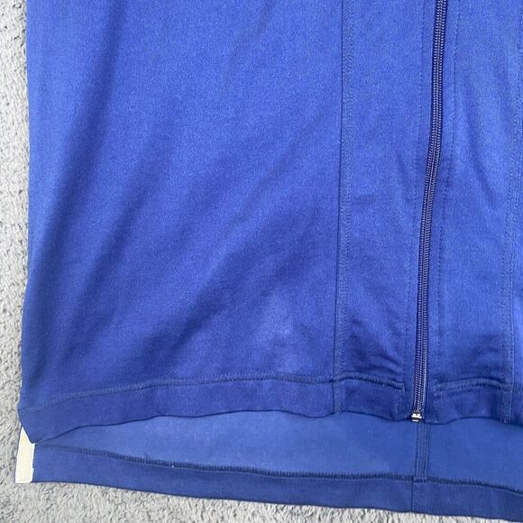 Nike Men's Size L Blue Windbreaker Short Sleeve Spellout Full Zip Vintage 2000's - Picture 4 of 12